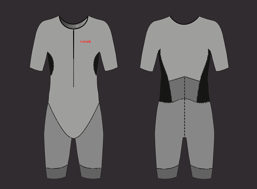 Mono triatlón con mangas personalizado